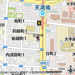 鶴丸饂飩本舗 谷町1丁目店周辺の地図