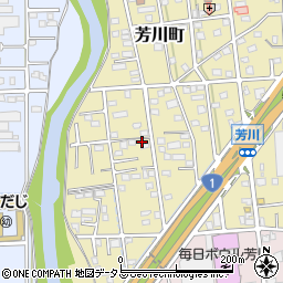 静岡県浜松市中央区芳川町602周辺の地図