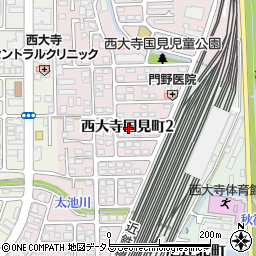 奈良県奈良市西大寺国見町2丁目周辺の地図