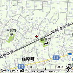 静岡県浜松市中央区篠原町3801周辺の地図