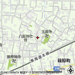 静岡県浜松市中央区篠原町3851周辺の地図