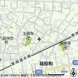 静岡県浜松市中央区篠原町3861周辺の地図