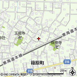 静岡県浜松市中央区篠原町3816周辺の地図