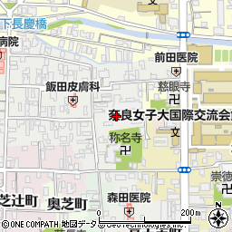 奈良県奈良市北市東町周辺の地図