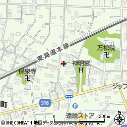 静岡県浜松市中央区篠原町1179周辺の地図