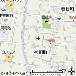 静岡県浜松市中央区神田町668周辺の地図