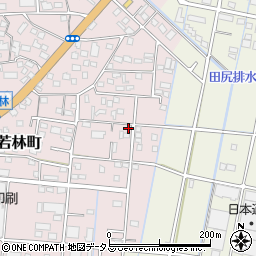 静岡県浜松市中央区東若林町1447周辺の地図