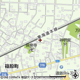 静岡県浜松市中央区篠原町3784周辺の地図