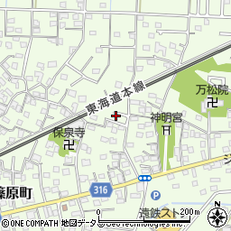 静岡県浜松市中央区篠原町1186周辺の地図