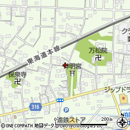 静岡県浜松市中央区篠原町1202周辺の地図