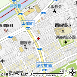 ユニハイム江戸堀周辺の地図