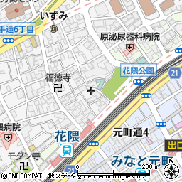 タイムパーク花隈町駐車場周辺の地図