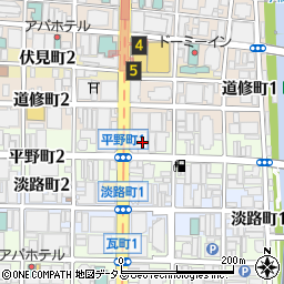 濱田酒造株式会社　大阪支店周辺の地図