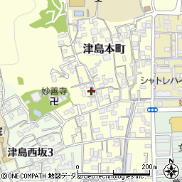 岡山県岡山市北区津島本町周辺の地図