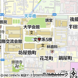 奈良女子大学記念館周辺の地図