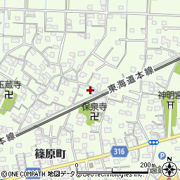 静岡県浜松市中央区篠原町3795周辺の地図