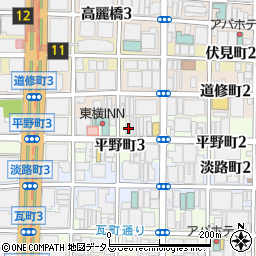 カレー家 DEN 平野町店周辺の地図