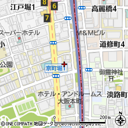 大阪府大阪市西区京町堀1丁目4周辺の地図