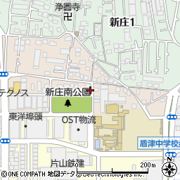 大阪府東大阪市新庄南周辺の地図