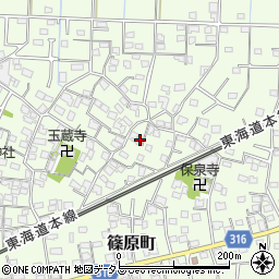 静岡県浜松市中央区篠原町3805周辺の地図