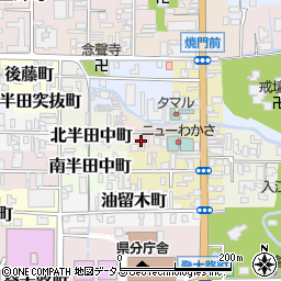 奈良県奈良市北半田東町周辺の地図