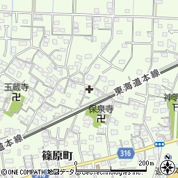 静岡県浜松市中央区篠原町3796周辺の地図