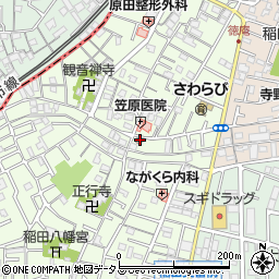 大阪府東大阪市稲田本町3丁目21-1周辺の地図