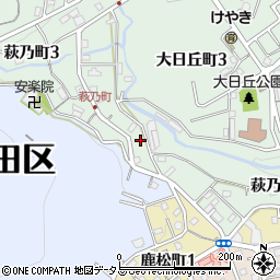兵庫県神戸市長田区萩乃町周辺の地図