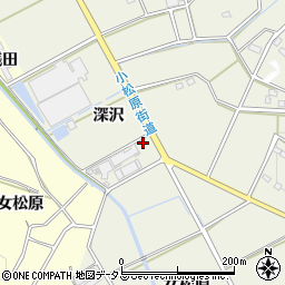 愛知県豊橋市寺沢町（深沢）周辺の地図