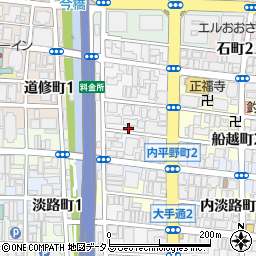 出前寿司千両箱　大阪中央店周辺の地図