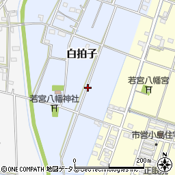 静岡県磐田市白拍子周辺の地図