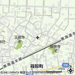 静岡県浜松市中央区篠原町3813周辺の地図