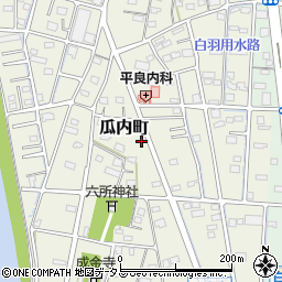 〒430-0854 静岡県浜松市中央区瓜内町の地図
