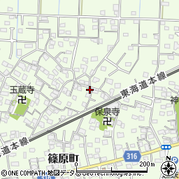 静岡県浜松市中央区篠原町3798周辺の地図