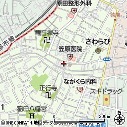 稲田橋本自治会会場周辺の地図