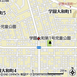 奈良県奈良市学園大和町周辺の地図