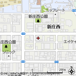 大阪府東大阪市新庄西4-12周辺の地図
