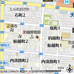 大阪府大阪市中央区釣鐘町周辺の地図