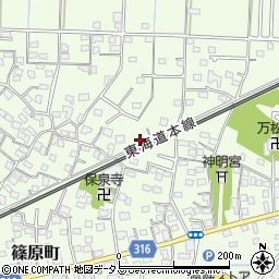 静岡県浜松市中央区篠原町3783周辺の地図