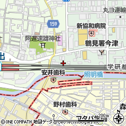 大阪府大阪市鶴見区今津南1丁目7周辺の地図