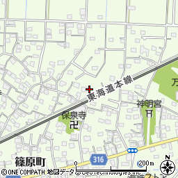 静岡県浜松市中央区篠原町3779周辺の地図