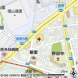 タイムズ万代福島吉野店駐車場周辺の地図