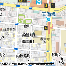 大阪府大阪市中央区釣鐘町1丁目1-11周辺の地図
