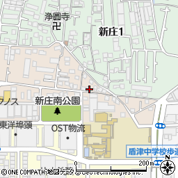 大阪府東大阪市新庄南9周辺の地図