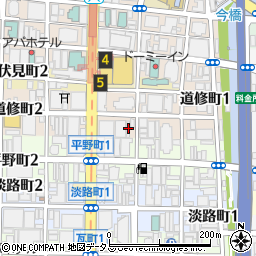 餃子の王将 北浜道修町店周辺の地図