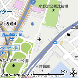 神戸市バス　中央営業所周辺の地図