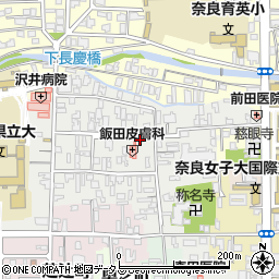 奈良県奈良市北市中町周辺の地図