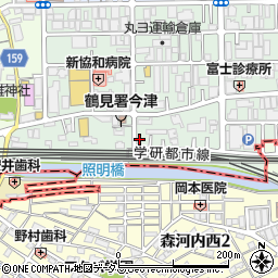 タイムズ竹中小児科東駐車場周辺の地図