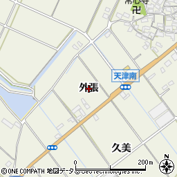 愛知県豊橋市杉山町（外張）周辺の地図