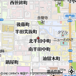 奈良県奈良市北半田中町周辺の地図